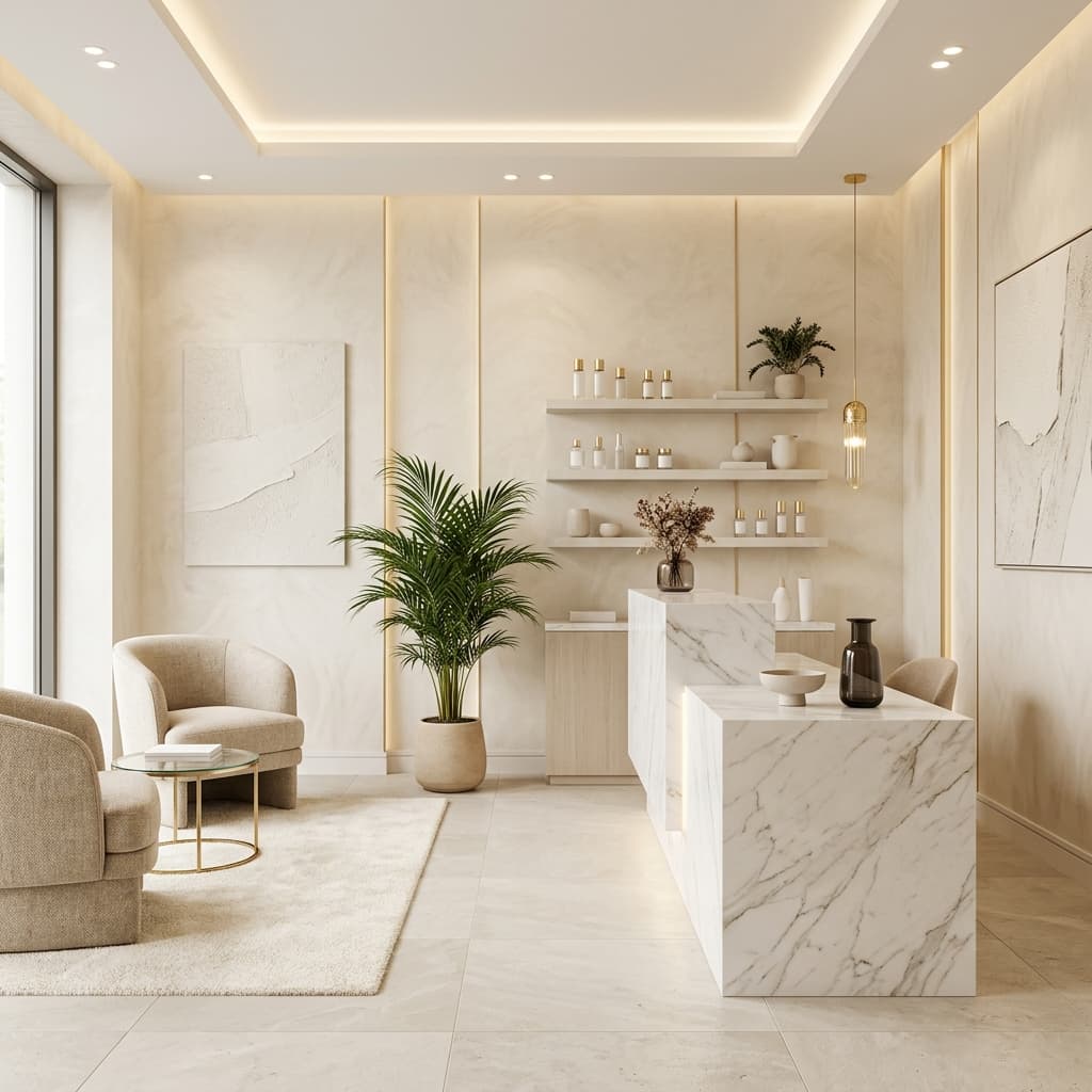 Recepție luxoasă Clinică de Estetică și Remodelare Corporală Slims Chișinău